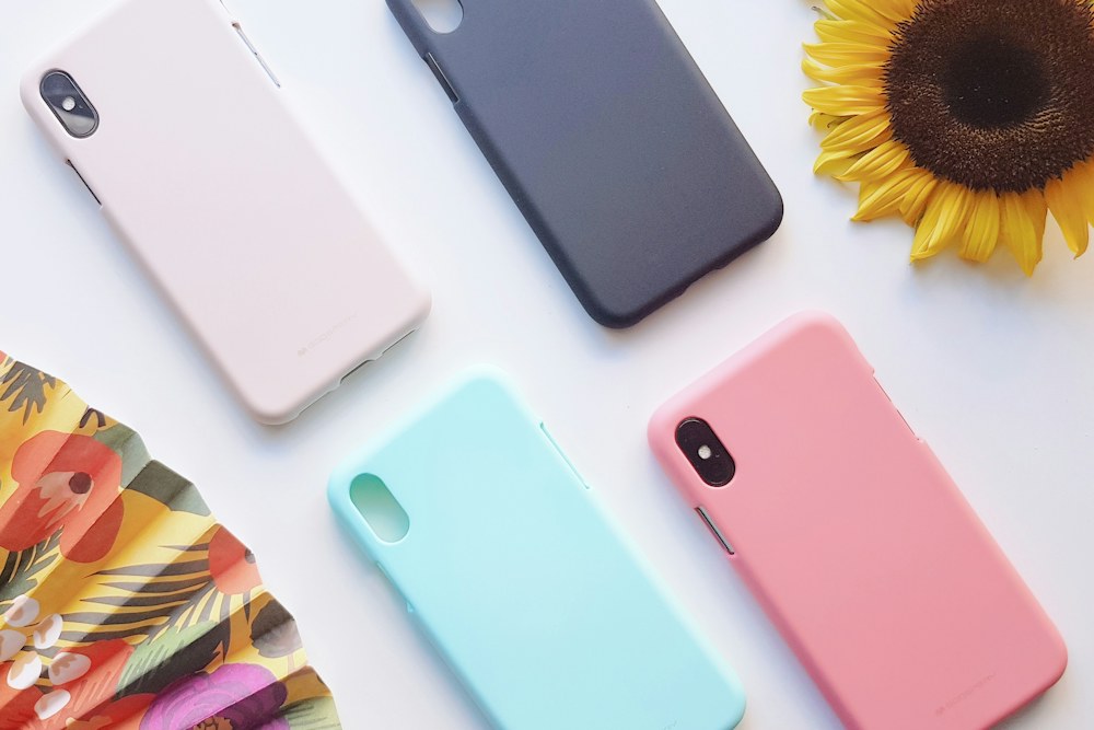 Assorted pastel mobile phone cases