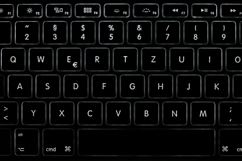 black computer keyboard; illustrative stock photograph